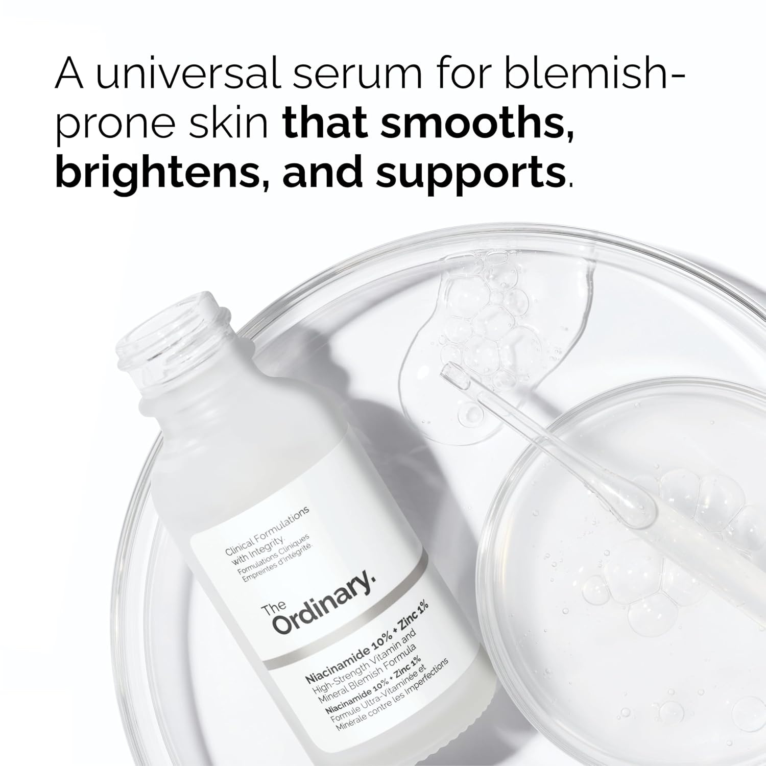 The Ordinary Brighten & Balance Collection For Smooth, Supple Skin – Skin Care Bundle Set – Hyaluronic Acid 2% + B5, Niacinamide 10% + Zinc 1%, 100% Organic Cold-Pressed Rose Hip Seed Oil - view 2