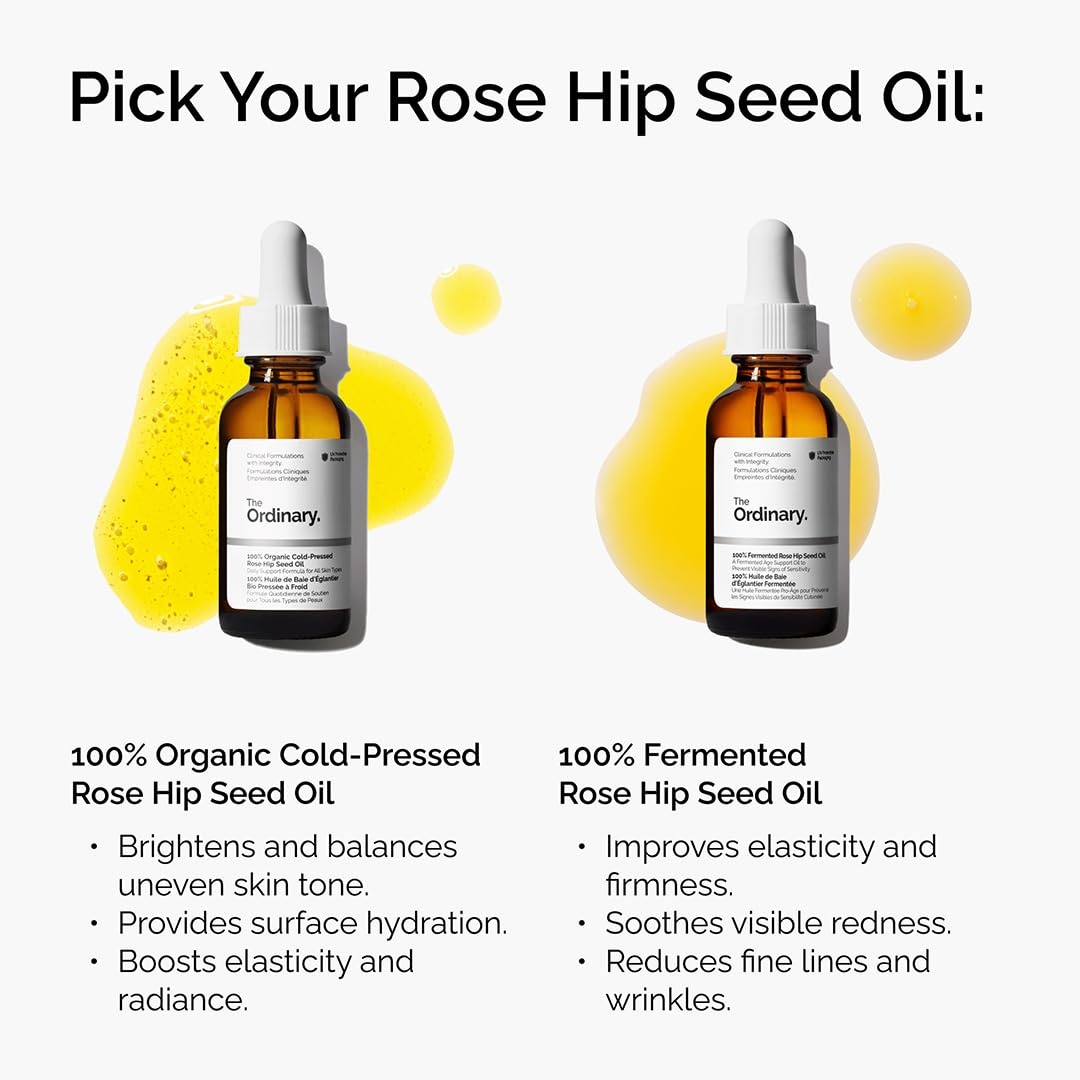 The Ordinary 100% Organic Cold-Pressed Rose Hip Seed Oil, Addresses Signs of Aging by Improving the Appearance of Uneven Skin Tone, Supporting Skin Elasticity, 1 Fl Oz(1 Fl Oz (Pack of 2)) - view 4