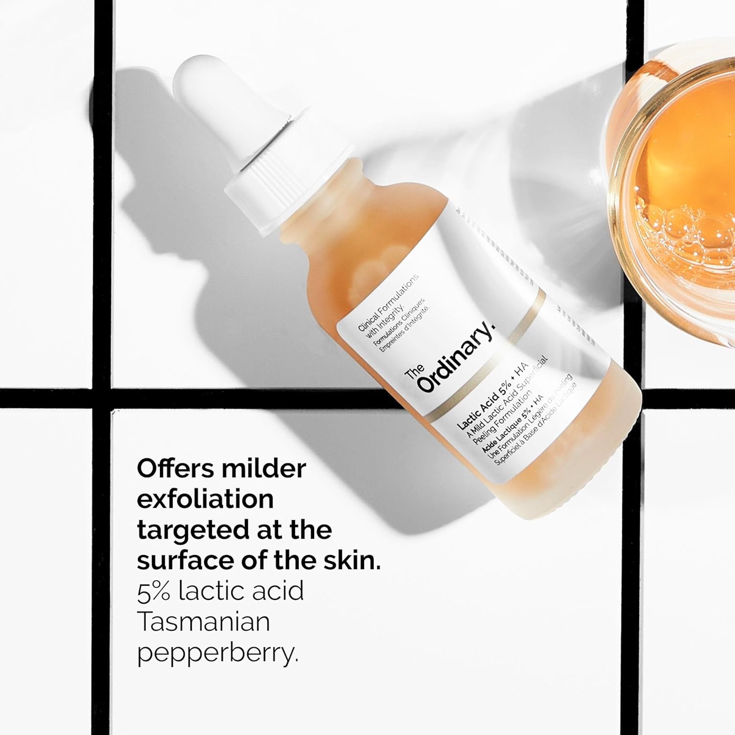 The Ordinary Lactic Acid 5% + Hyaluronic Acid 2%, Gentle Exfoliating Serum for Smoother Skin(1 Fl Oz (Pack of 2)) - view 2