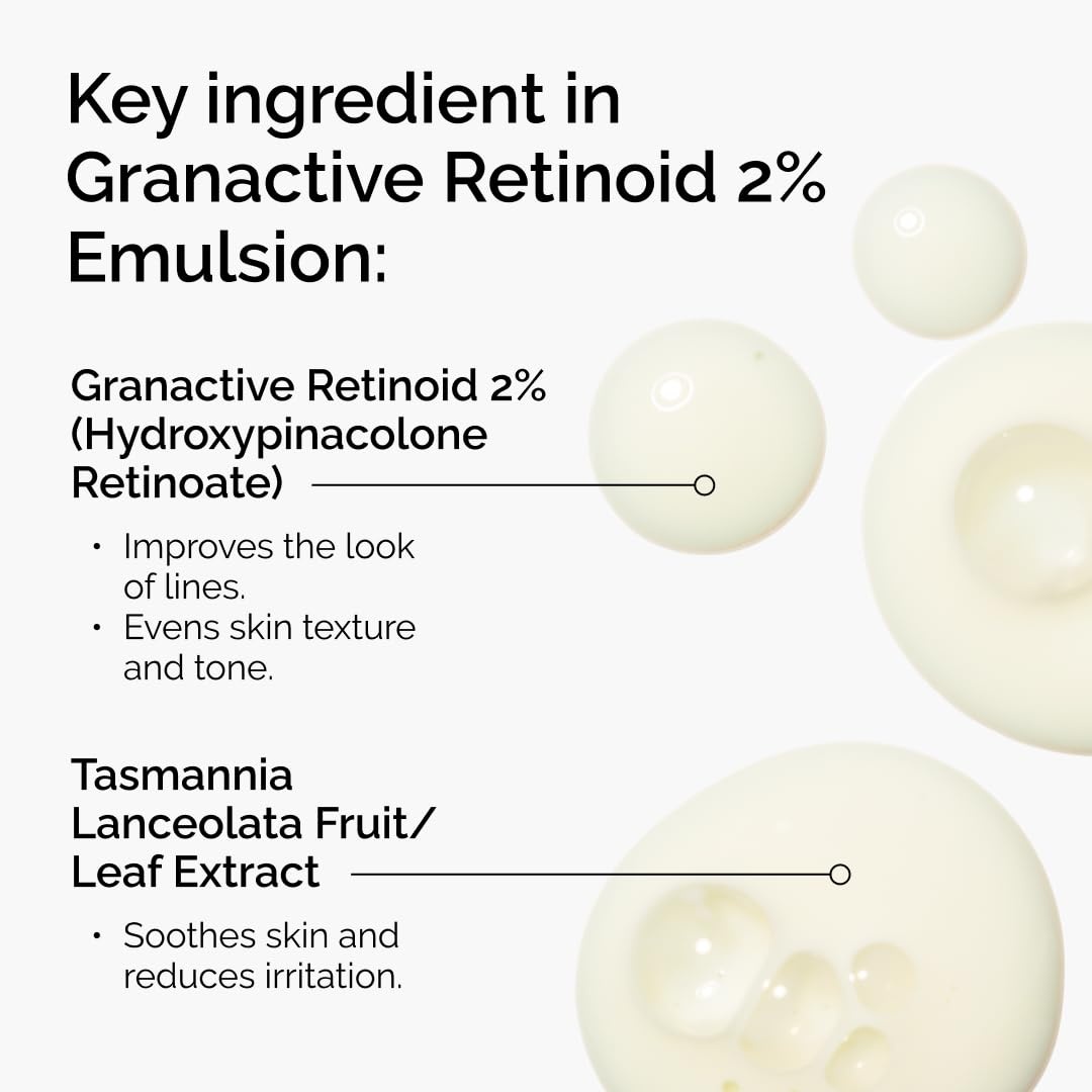 The Ordinary Granactive Retinoid 2% Emulsion, Advanced Retinoid Alternative for Anti-Aging and Skin Texture Improvement, 1 Fl Oz