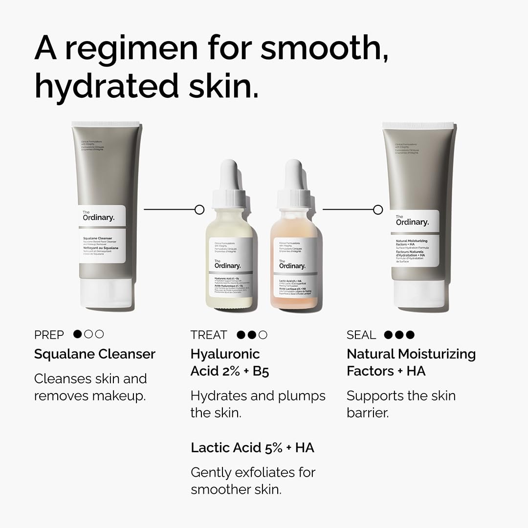 The Ordinary Lactic Acid 5% + Hyaluronic Acid 2%, Gentle Exfoliating Serum for Smoother Skin(1 Fl Oz (Pack of 1)) - view 4