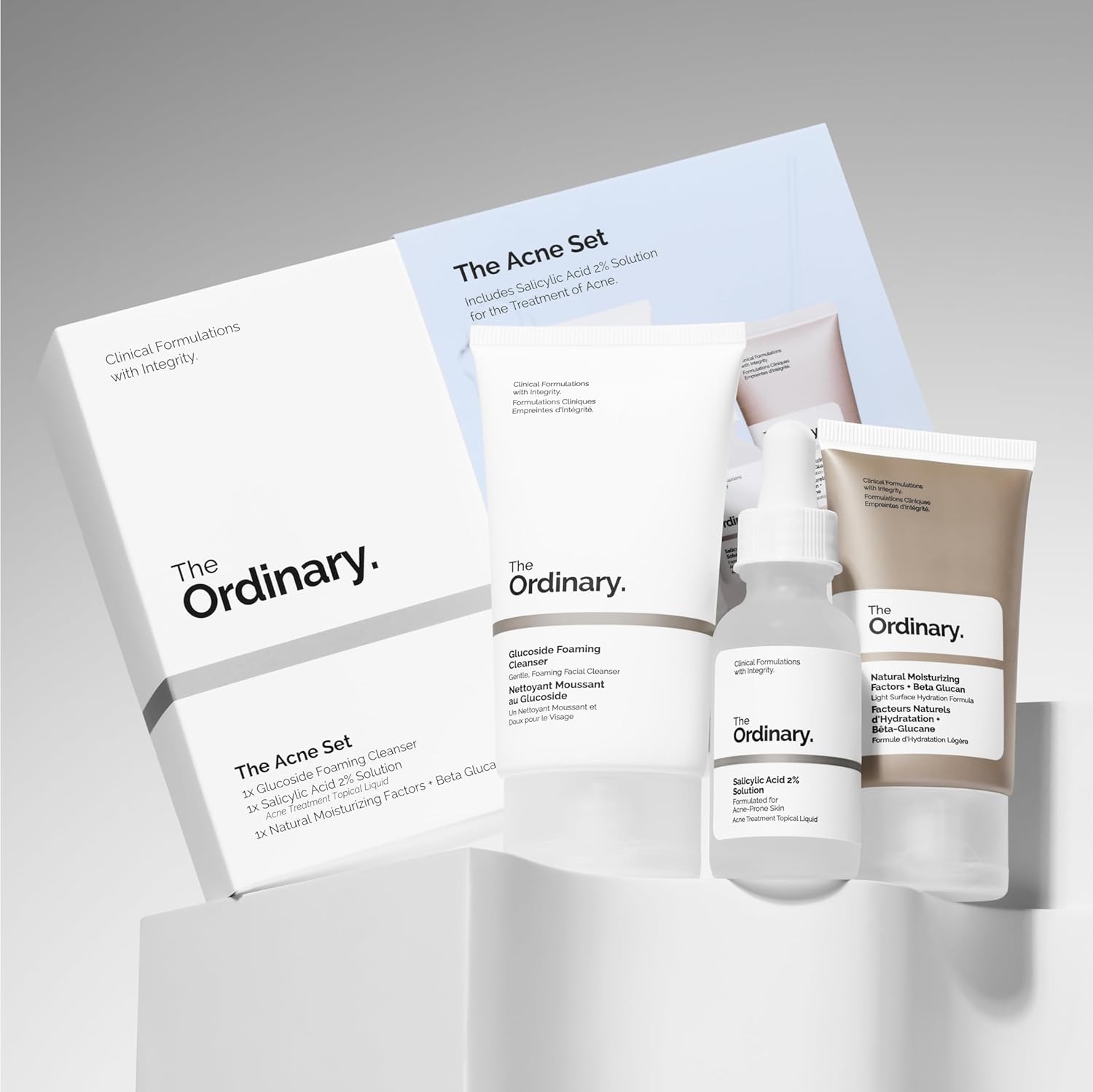 The Ordinary The Acne Set, 3-Step Skin Regimen with Glucoside Foaming Cleanser, Salicylic Acid 2% Solution, and Natural Moisturizing Factors + Beta Glucan | Skin Care Set - view 3