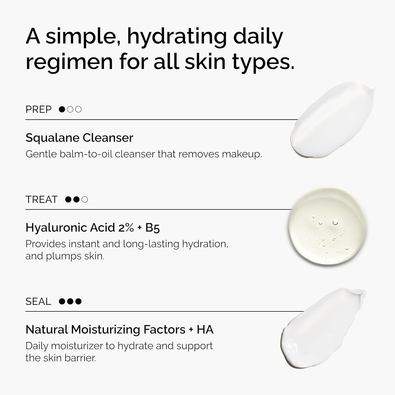 The Ordinary The Daily Set, Daily Skincare Routine with Squalane Cleanser, Hyaluronic Acid 2% + B5, and Natural Moisturizing Factors + HA | Skin Care Set - view 3