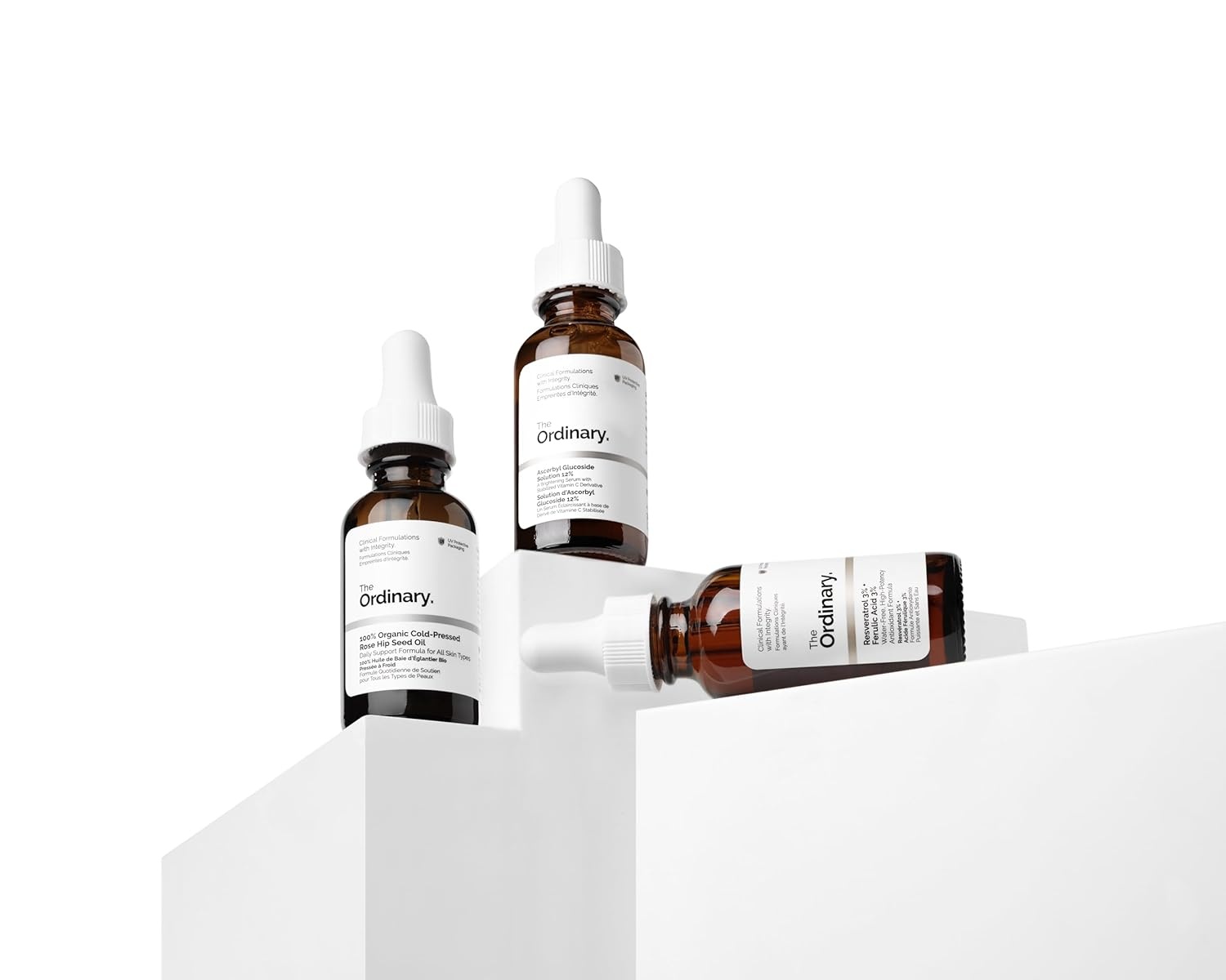 The Ordinary Antioxidant Collection – Skin Care Bundle Set For Age Support – Ascorbyl Glucoside Solution 12%, Resveratrol 3% + Ferulic Acid 3%, 100% Organic Cold-Pressed Rose Hip Seed Oil - view 4
