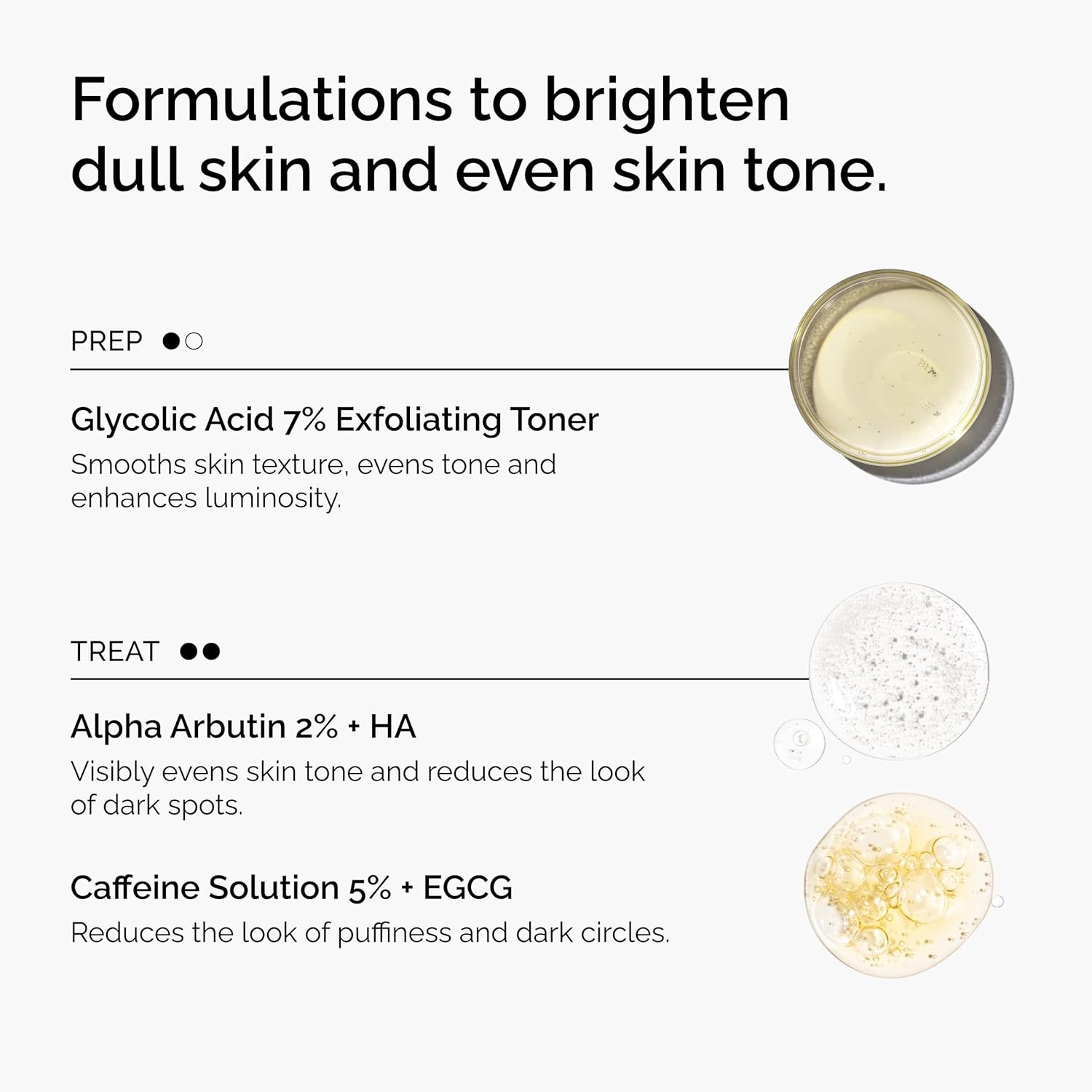 The Ordinary The Bright Set, 3-Step Regimen for Radiant, Even Skin Tone with Glycolic Acid 7% Exfoliating Toner, Alpha Arbutin 2% + HA, and Caffeine Solution 5% + EGCG Eye Serum | Skin Care Set - view 3