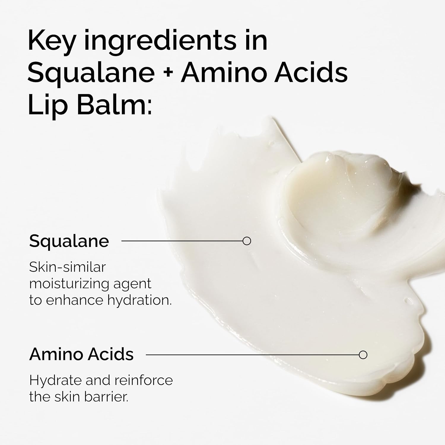The Ordinary Squalane + Amino Acids Hydrating Lip Balm, for Lips, Elbows, and Cuticles, 0.5 Fl Oz(0.5 Fl Oz (Pack of 1))