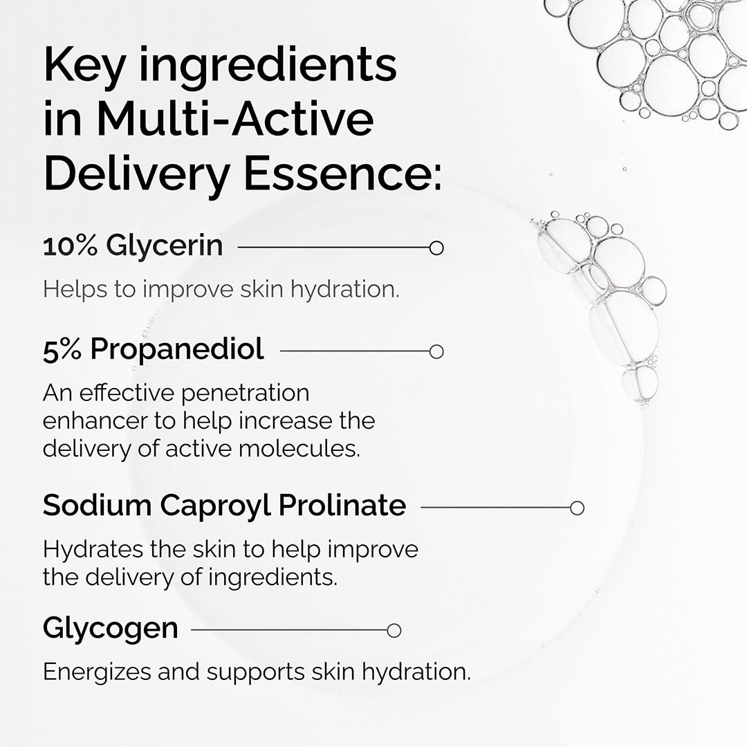 The Ordinary Multi-Active Delivery Essence, Hydrating Skincare Face Essence for Softer and Smoother Glass Skin(3.4 Fl Oz (Pack of 2))