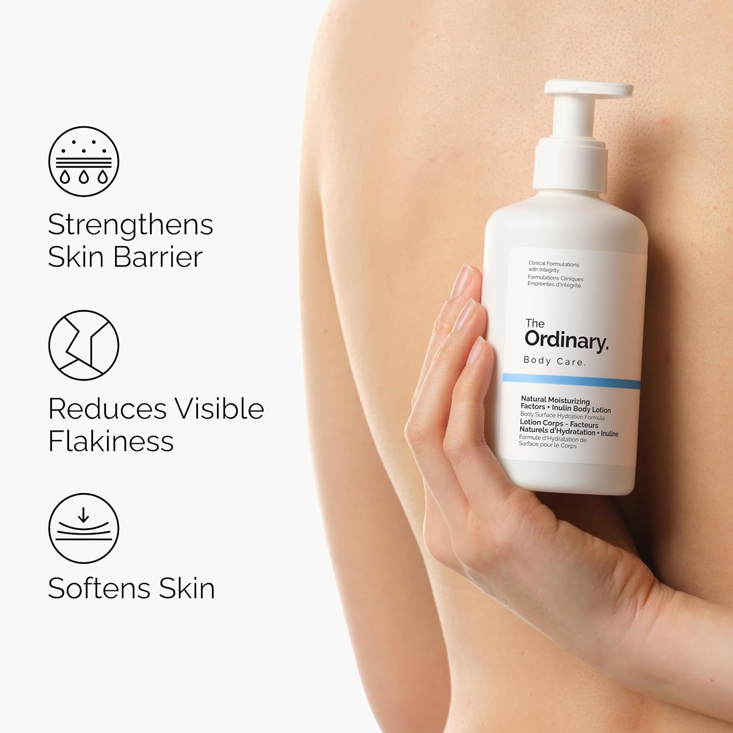 The Ordinary Natural Moisturizing Factors + Inulin Body Lotion, Lightweight Hydration for All-Day Moisture & Skin Barrier Support, Accepted by the National Eczema Association, 8.1 Fl Oz(8.1 Fl Oz (Pack of 1)) - view 3